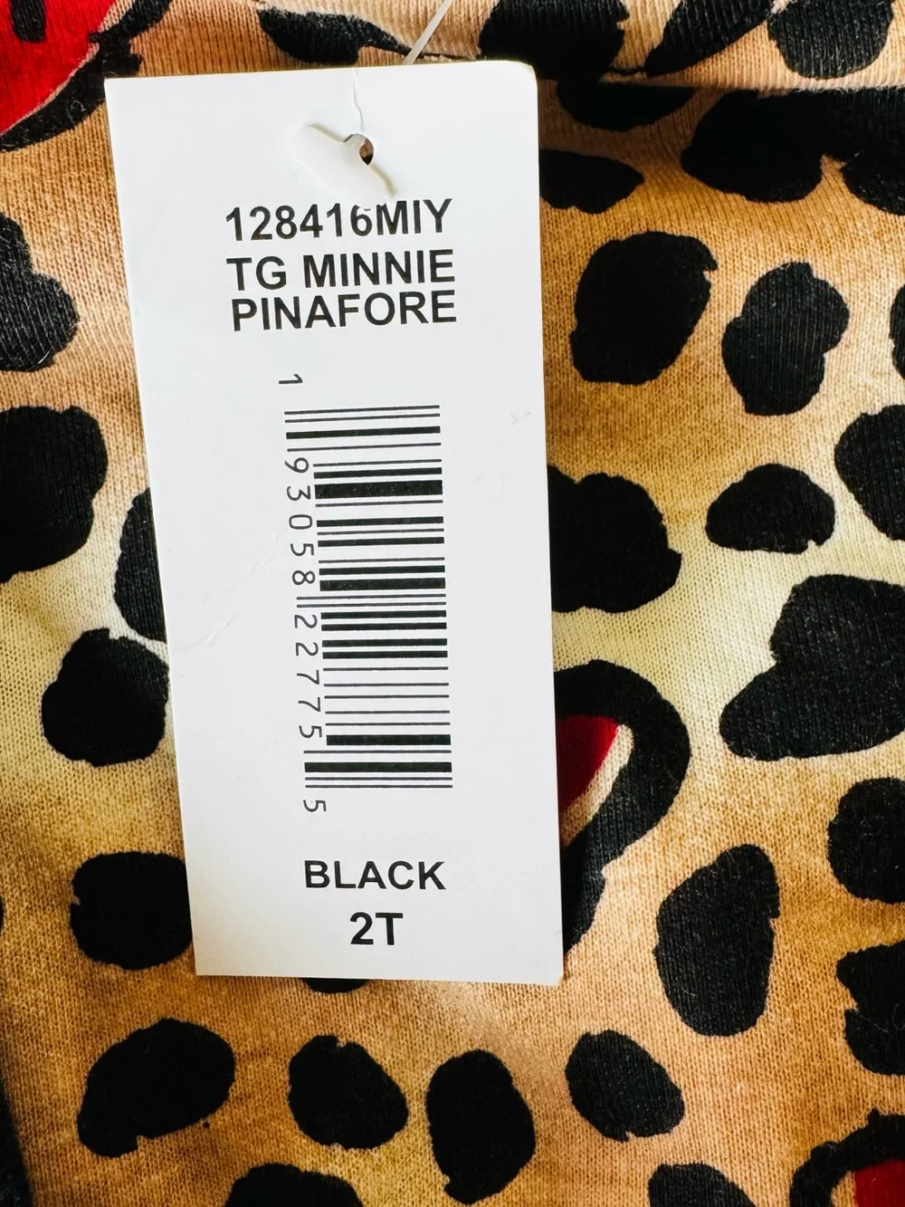 NWT Disney Minnie Mouse Leopard Print Set. Size 2T
